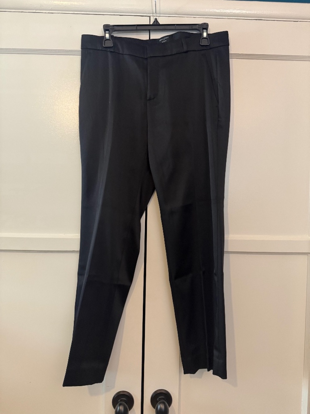 Banana Republic Ryan Satin Straight Black Pants Size 10 Petite NWT